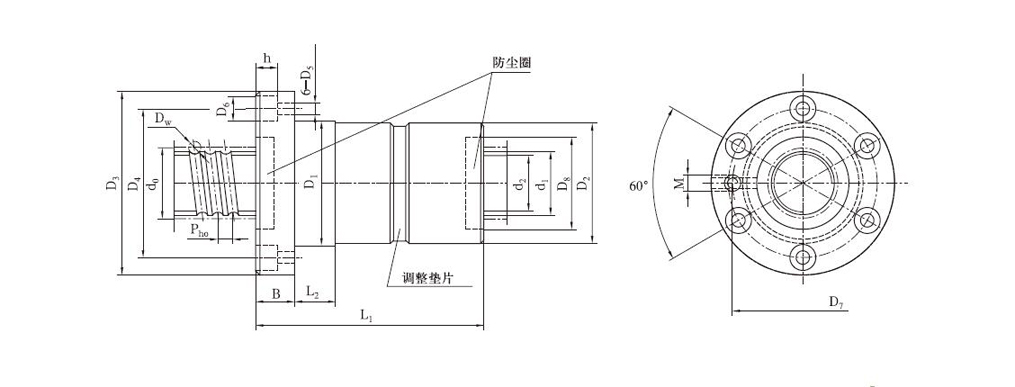 FFZD5020-3滚珠丝杠