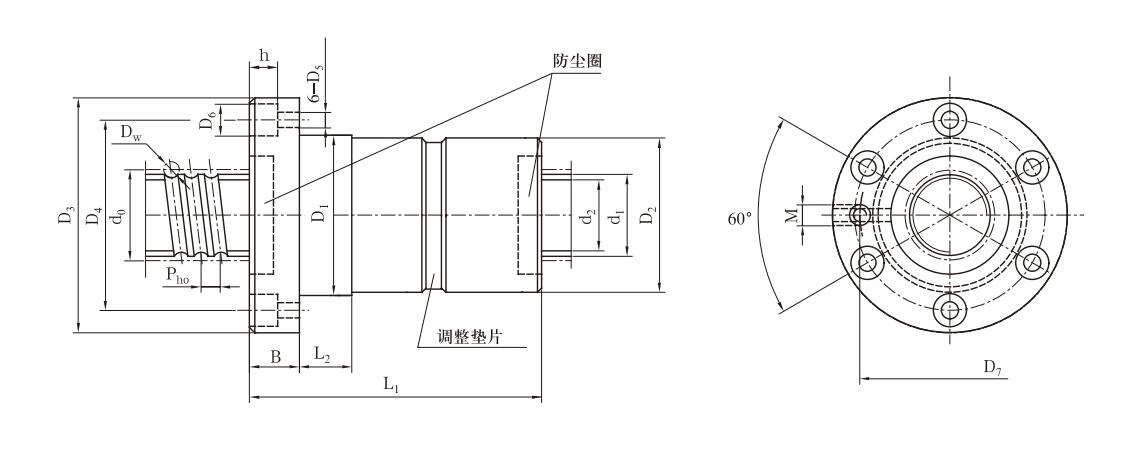 DKFZD6325-4滚珠丝杠